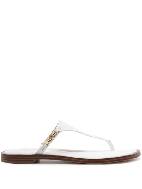 michael kors white thong sandals|Daniella Leather Sandal .